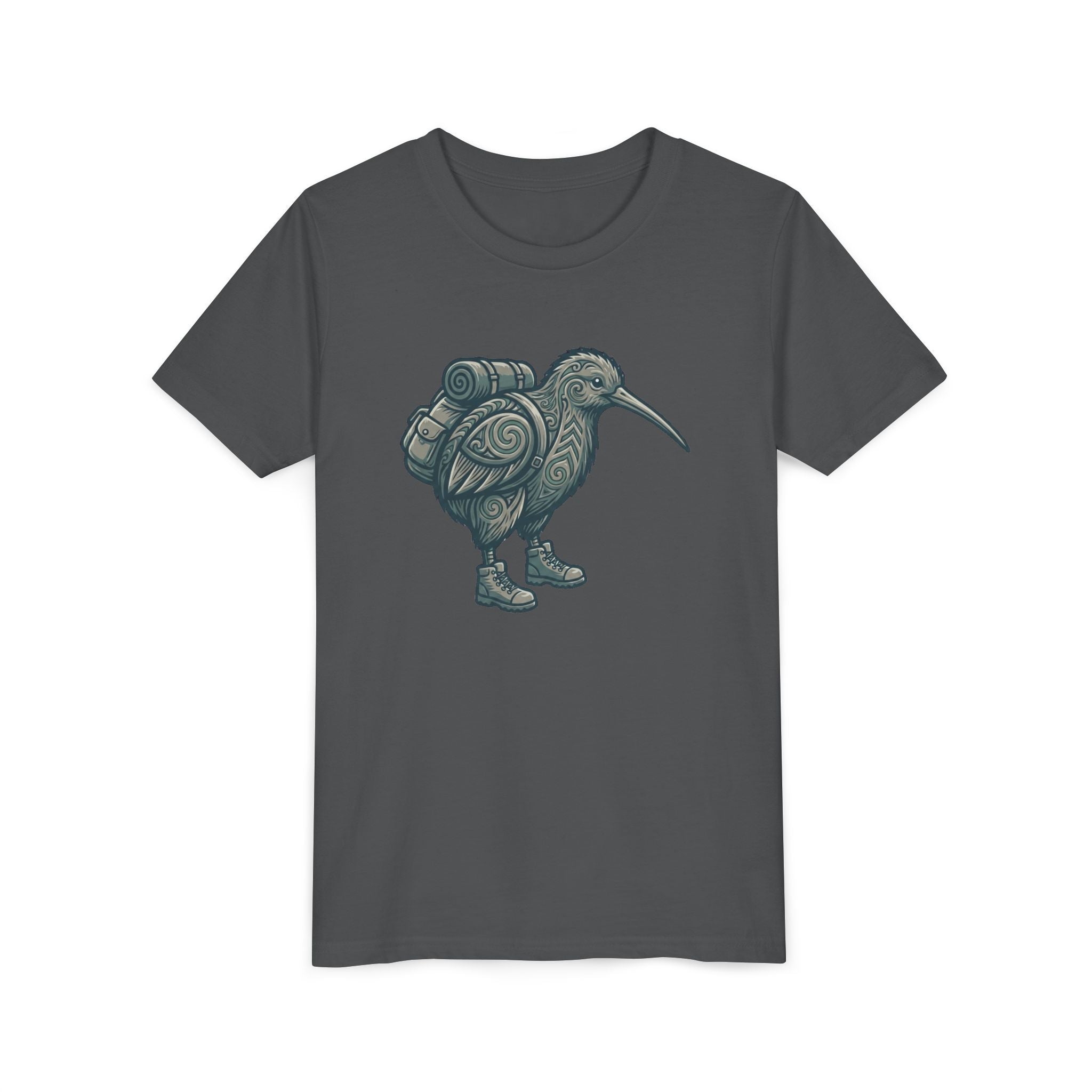 Kiwi Hiker Youth Tee — Adventure Kids Graphic T-Shirt