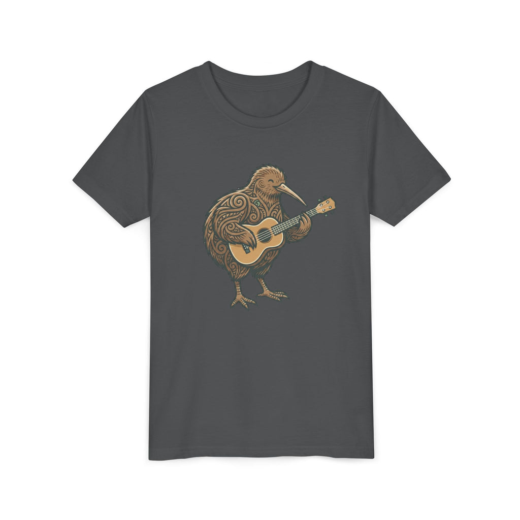 Kiwi Bird Guitar Youth Tee — Cute Musical Kiwi Kids T‑Shirt