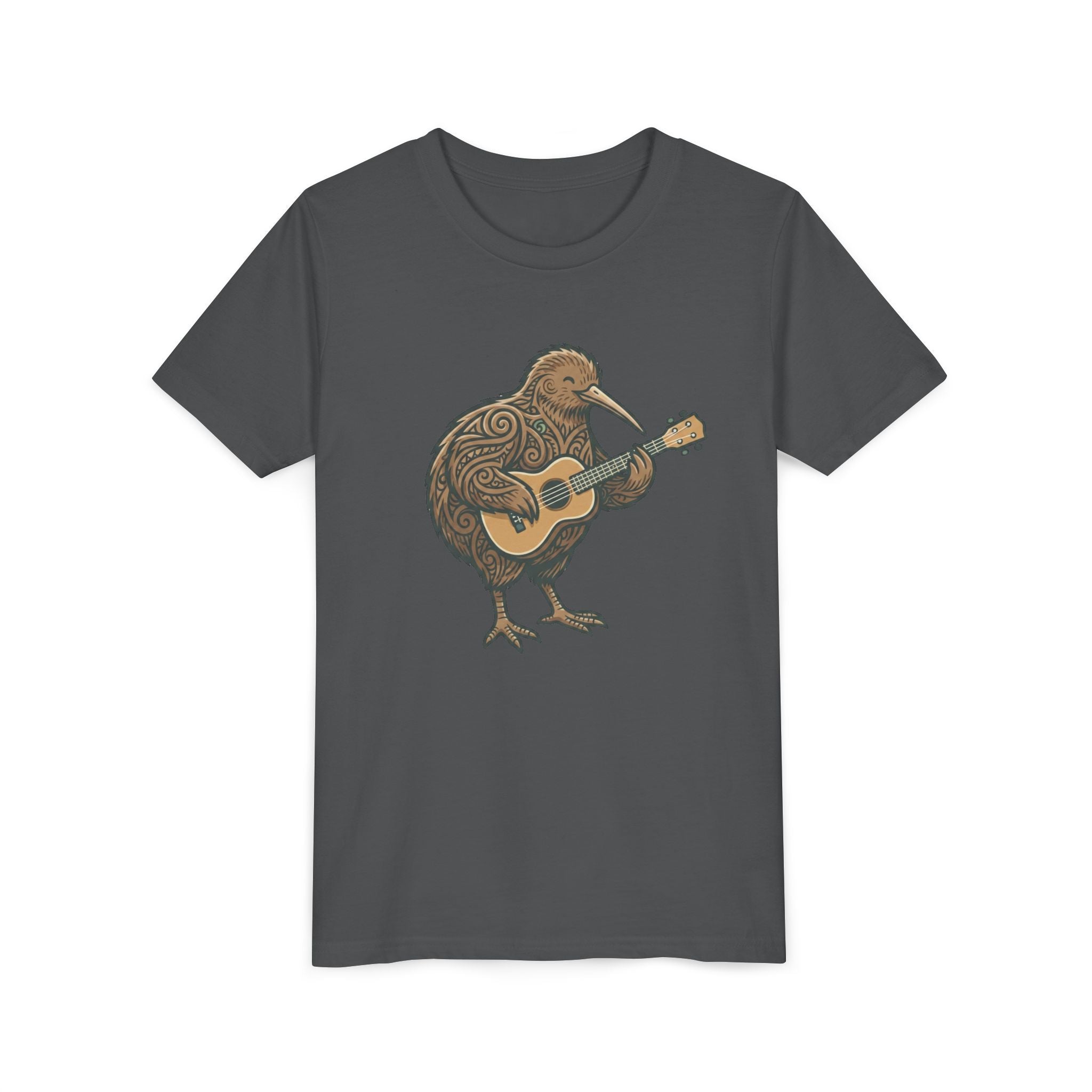 Kiwi Bird Guitar Youth Tee — Cute Musical Kiwi Kids T‑Shirt