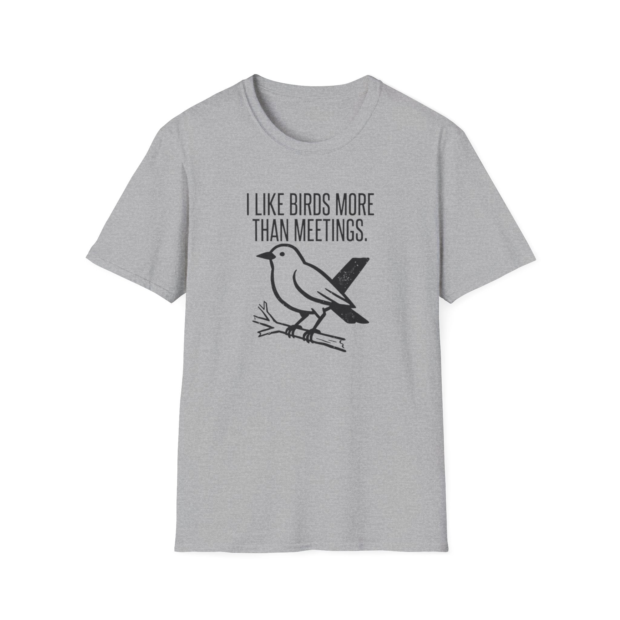 "I Like Birds More Than Meetings" Graphic Tee