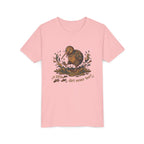 Youth Tee — Cute Kiwi Bird Splash “a little dirt never hurt” Kids Graphic Shirt
