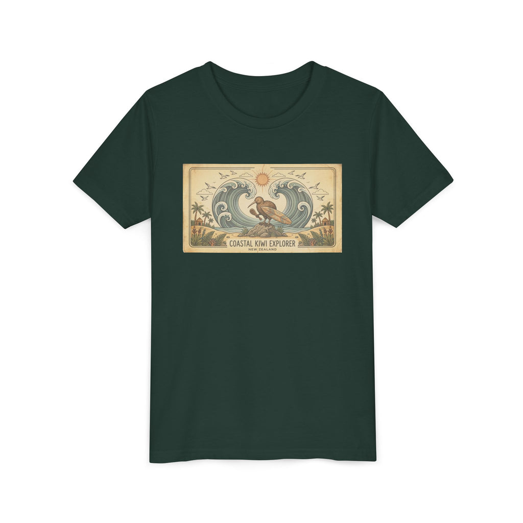 Youth Tee — Coastal Wave Explorer Graphic (Kids Surf Ocean T-Shirt)