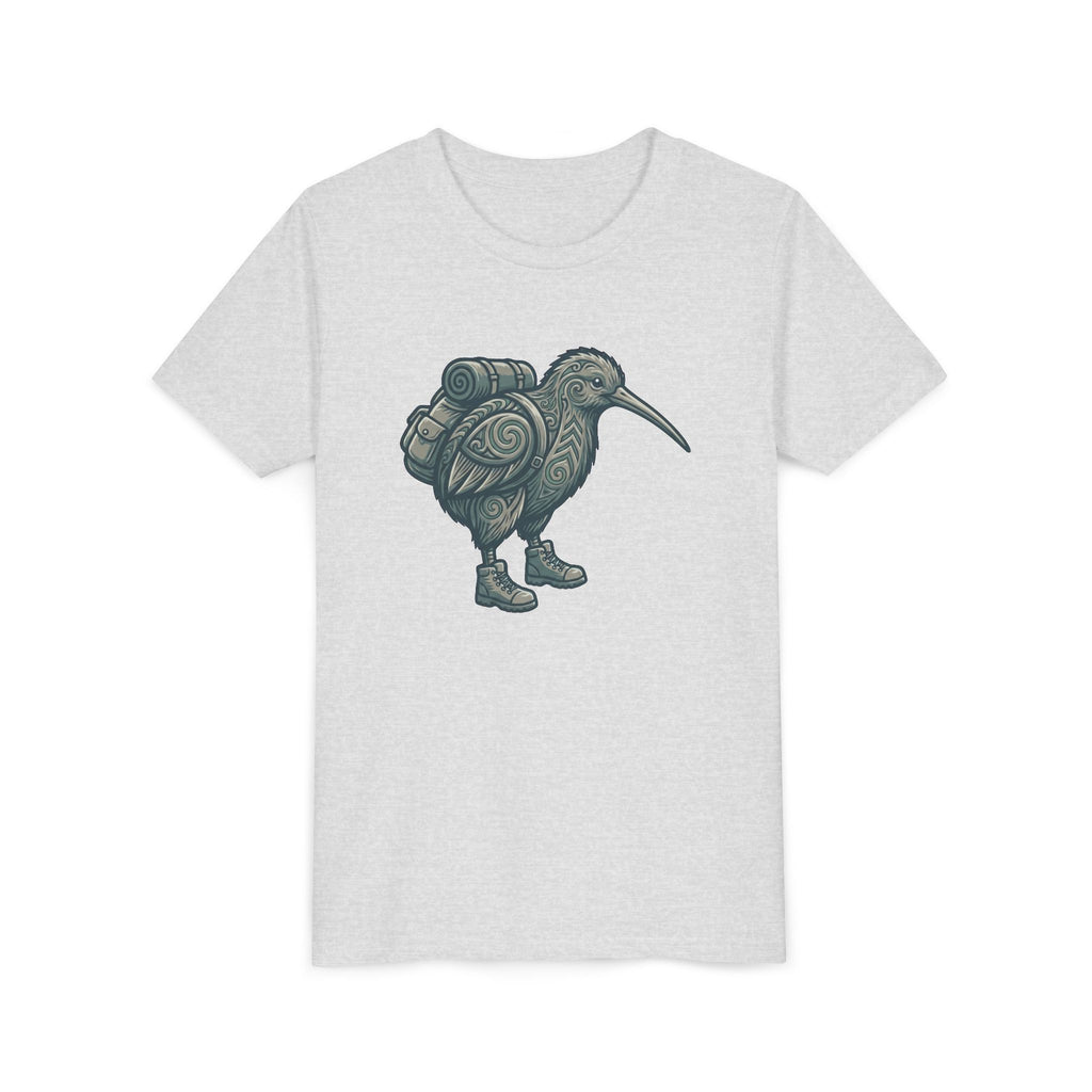 Kiwi Hiker Youth Tee — Adventure Kids Graphic T-Shirt
