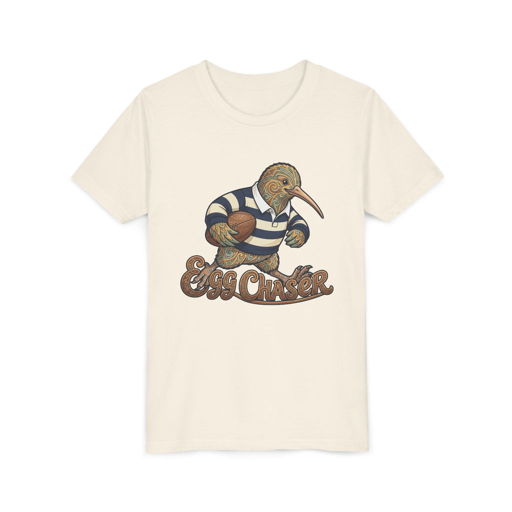Kiwi Rugby Youth Tee — 'Egg Chaser' Vintage Sports Kids Shirt