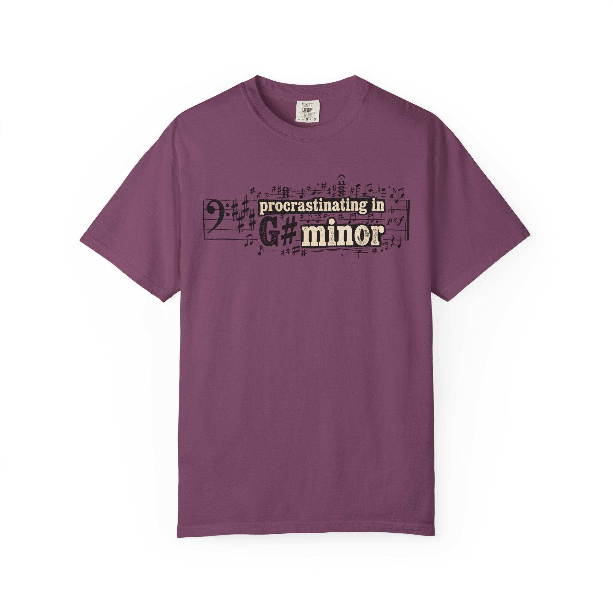 Procrastinating in G# Minor - Funny Cello & Bass Clef T-Shirt