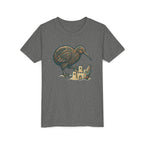 Youth Tee — Kiwi Bird & Sandcastle Kids T‑Shirt (Cute Beach Animal Design)