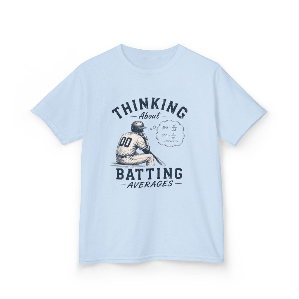 "Thinking About Batting Averages" Retro Baseball Tee