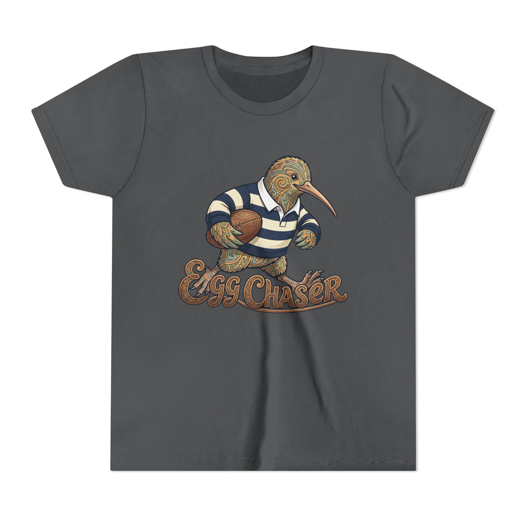 Kiwi Rugby Youth Tee — 'Egg Chaser' Vintage Sports Kids Shirt