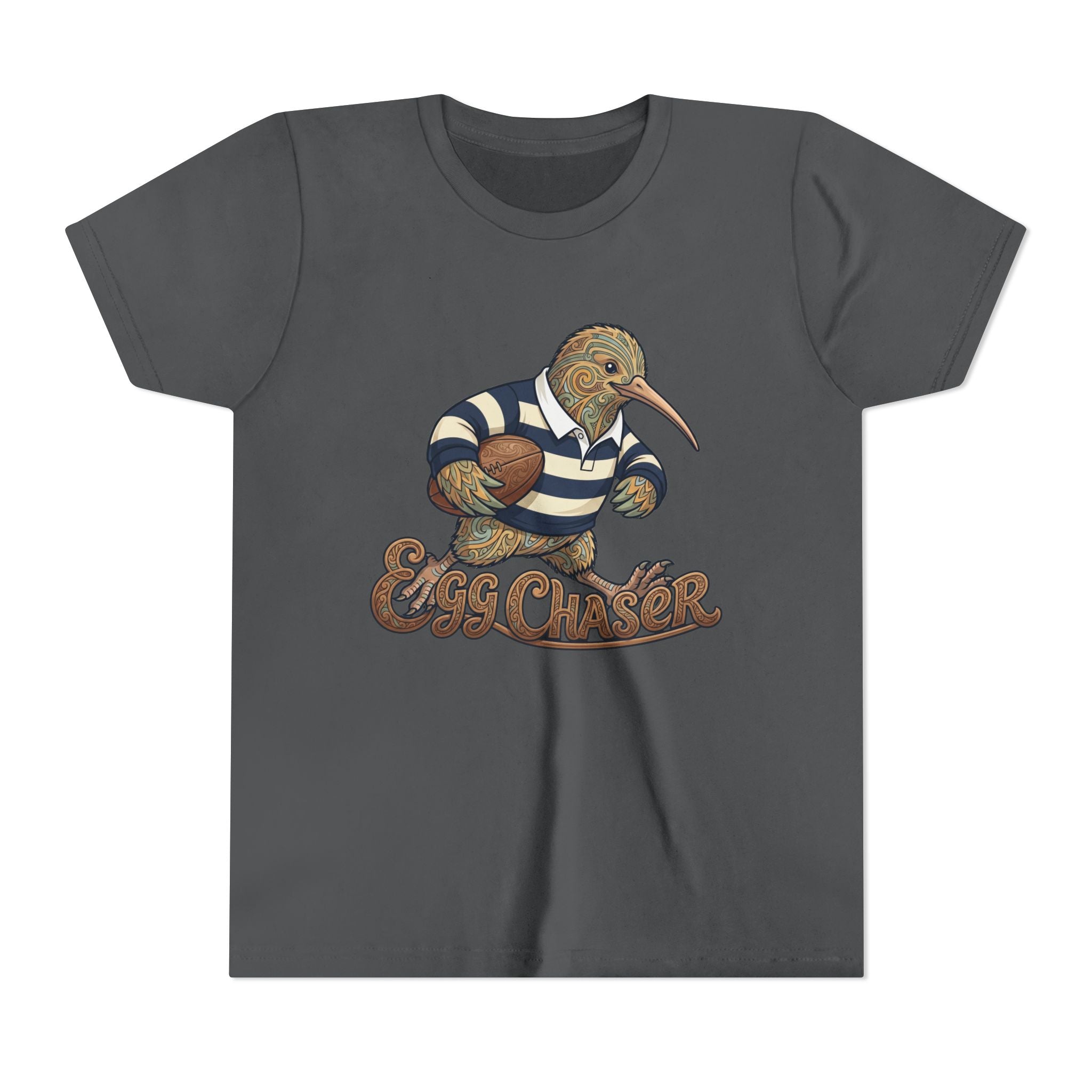 Kiwi Rugby Youth Tee — 'Egg Chaser' Vintage Sports Kids Shirt
