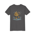 Youth T‑Shirt — Cute Kiwi Bird in Raincoat Splash Design