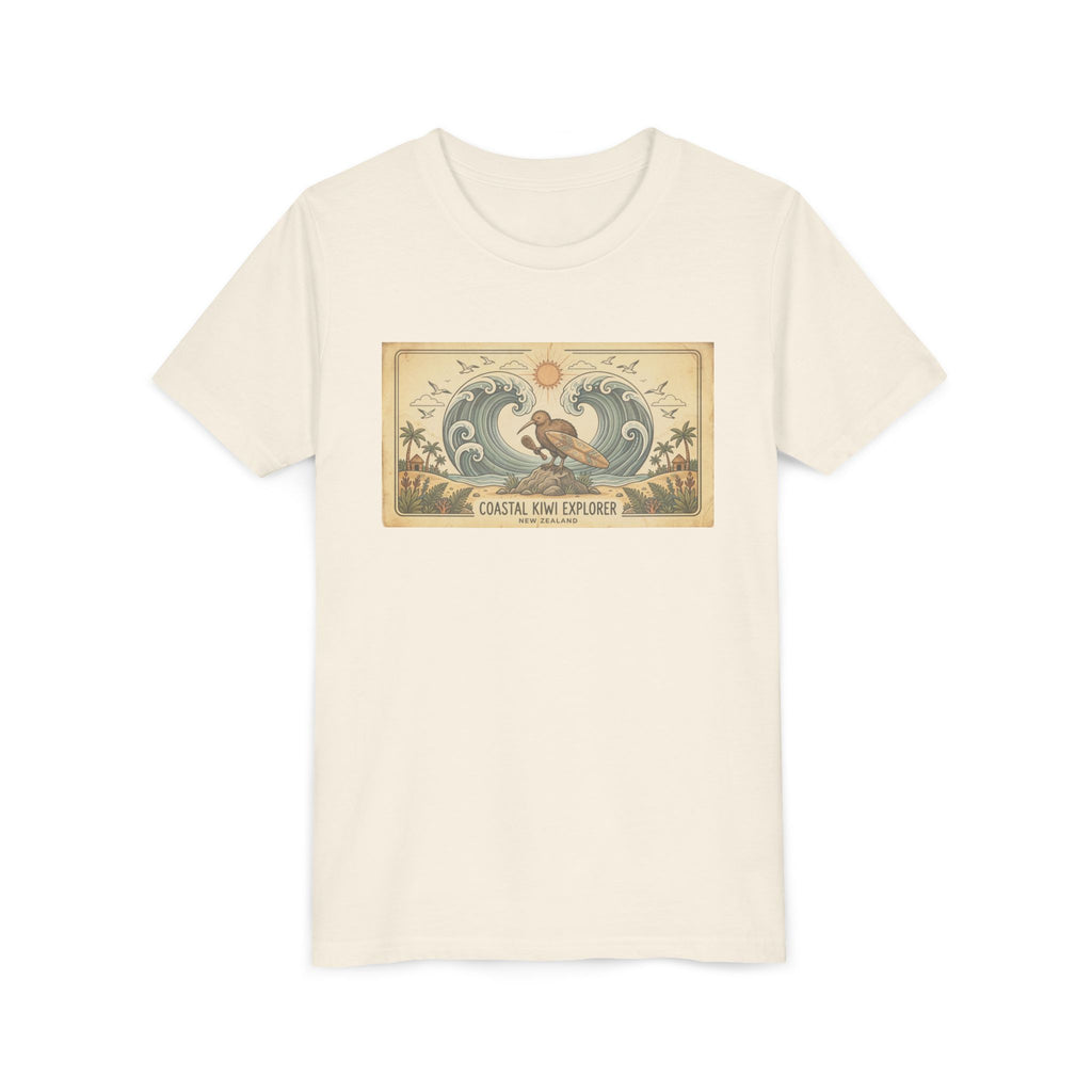 Youth Tee — Coastal Wave Explorer Graphic (Kids Surf Ocean T-Shirt)