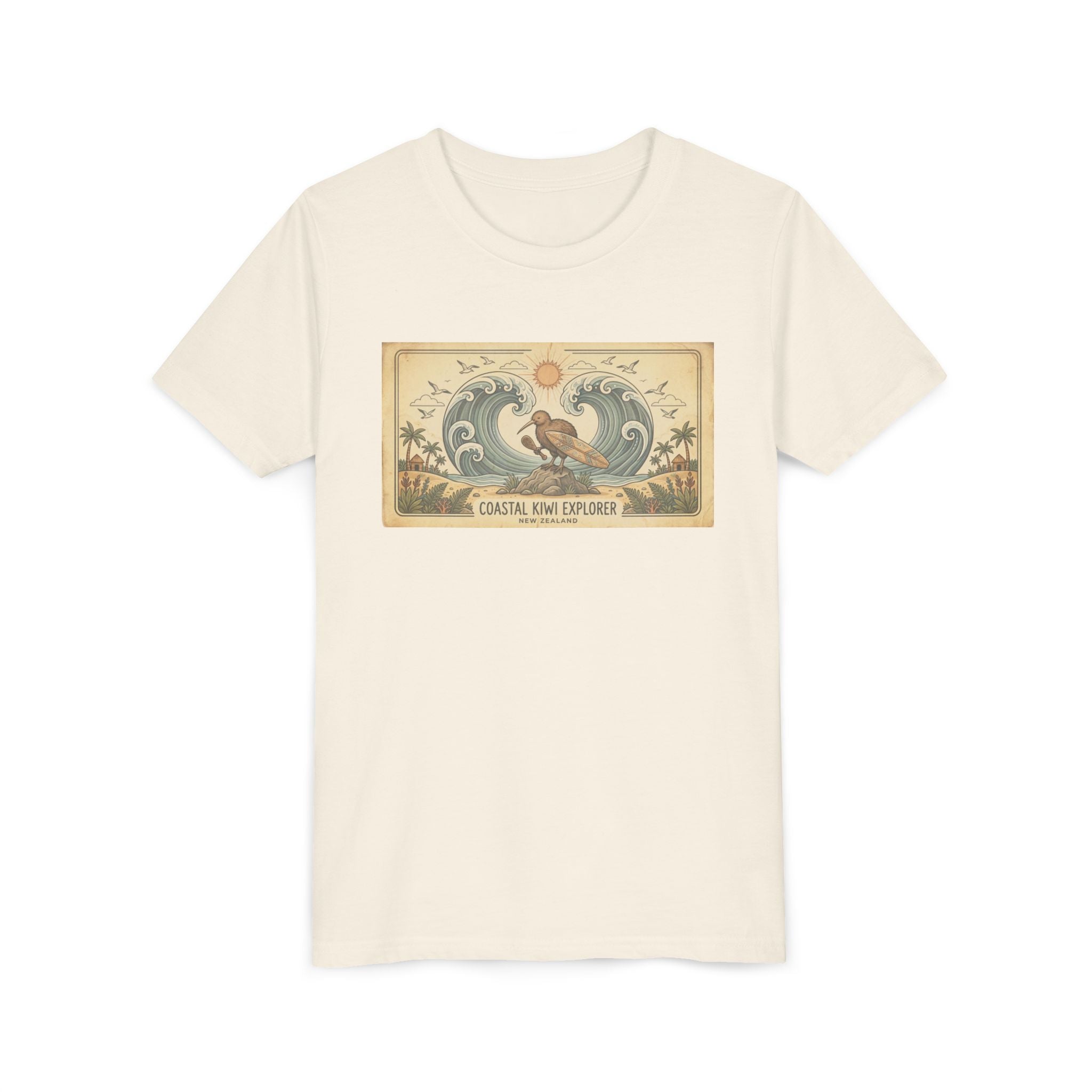 Youth Tee — Coastal Wave Explorer Graphic (Kids Surf Ocean T-Shirt)