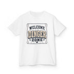 "Welcome to the Dinger Zone" Baseball Tee for Young Players & Fans