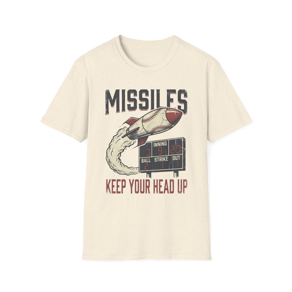 Missiles - Keep Your Head Up Baseball Tee
