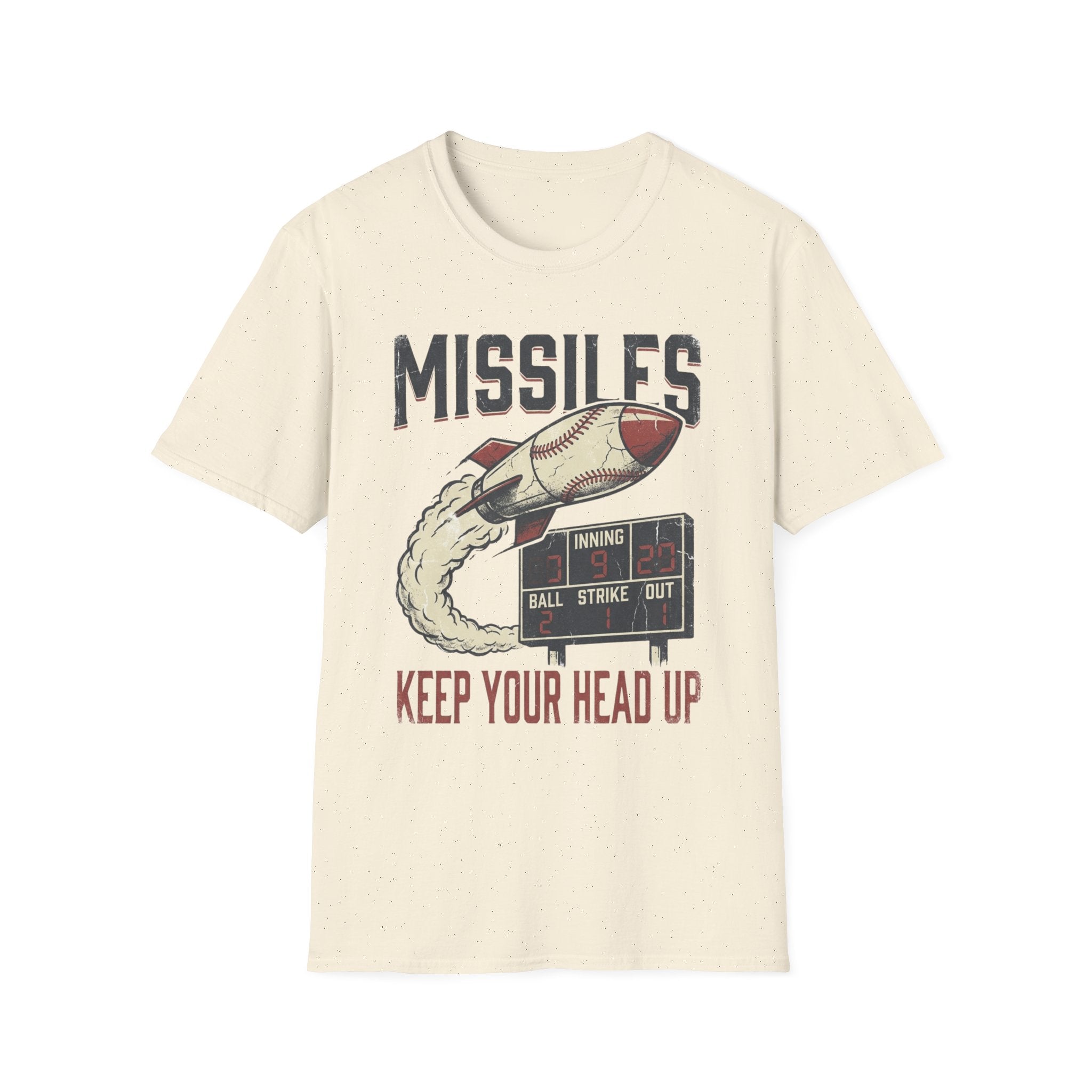 Missiles - Keep Your Head Up Baseball Tee