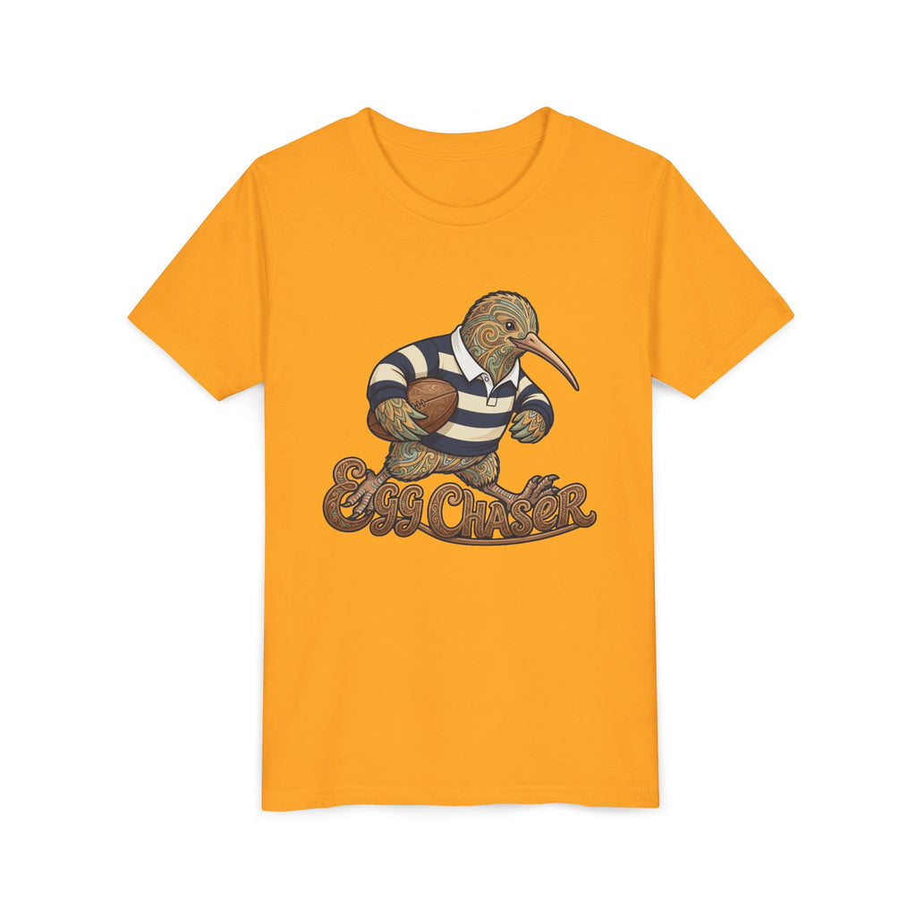 Kiwi Rugby Youth Tee — 'Egg Chaser' Vintage Sports Kids Shirt