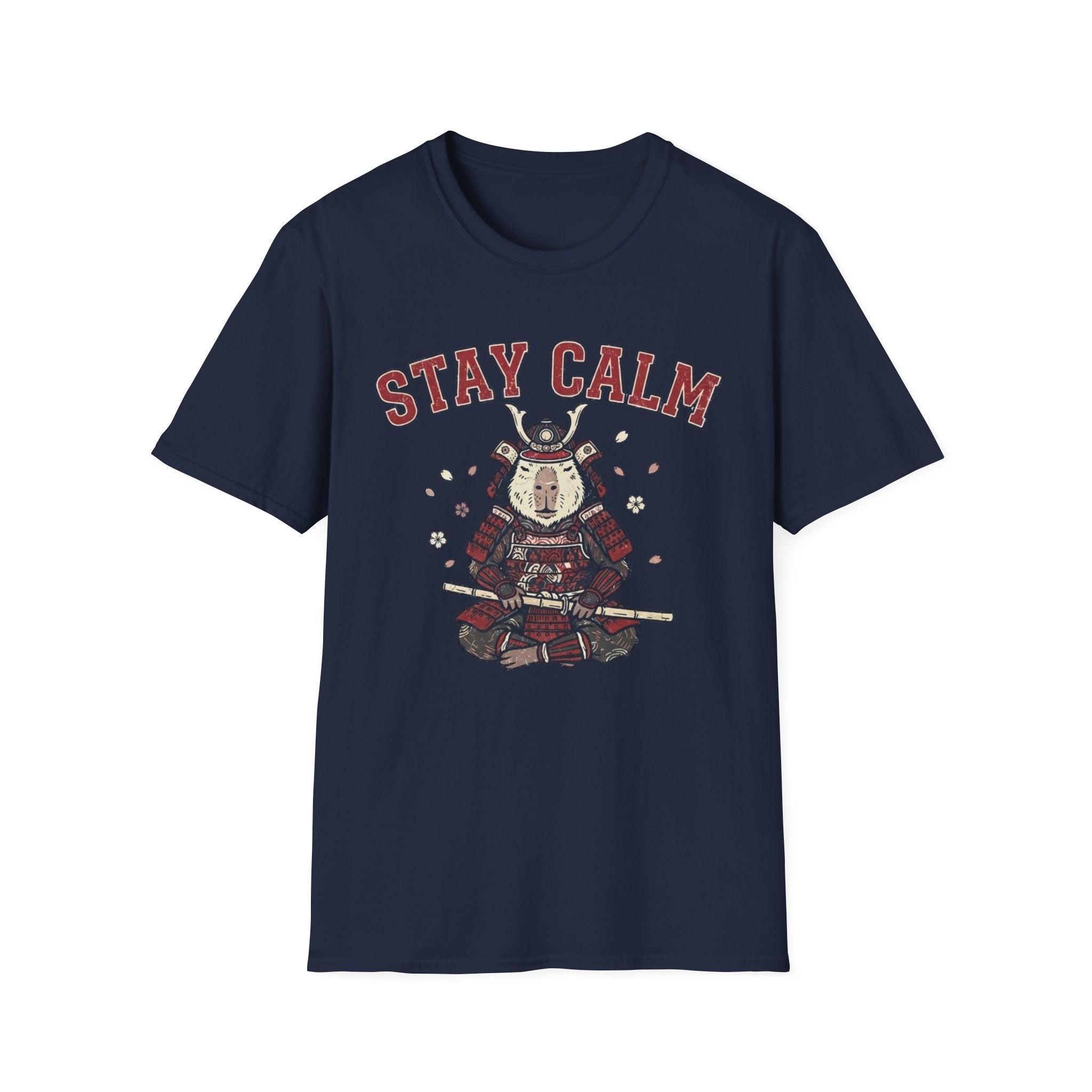 Stay Calm Capybara Samurai T + Adult Size