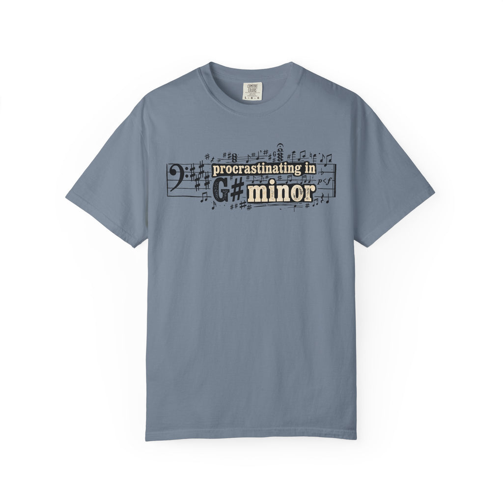 Procrastinating in G# Minor - Funny Cello & Bass Clef T-Shirt