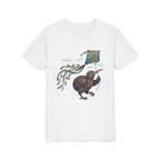 Kiwi Kite Kids Tee — Whimsical New Zealand Bird Graphic Youth Shirt