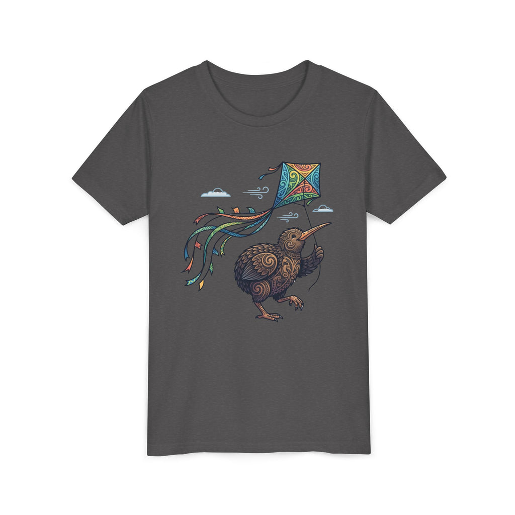 Kiwi Kite Kids Tee — Whimsical New Zealand Bird Graphic Youth Shirt