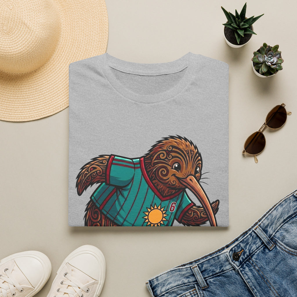 FIFA 2026 Maori Kiwi Soccer Player Adult Size Tee, Funny Bird Playing Football, Graphic Tee, Unique New Zealand Gift
