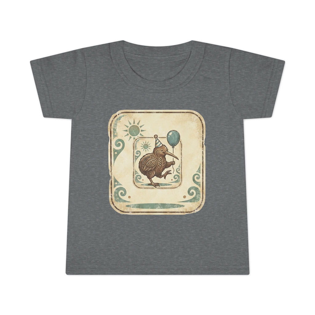 Toddler T-Shirt — Vintage Balloon Kiwi Illustration