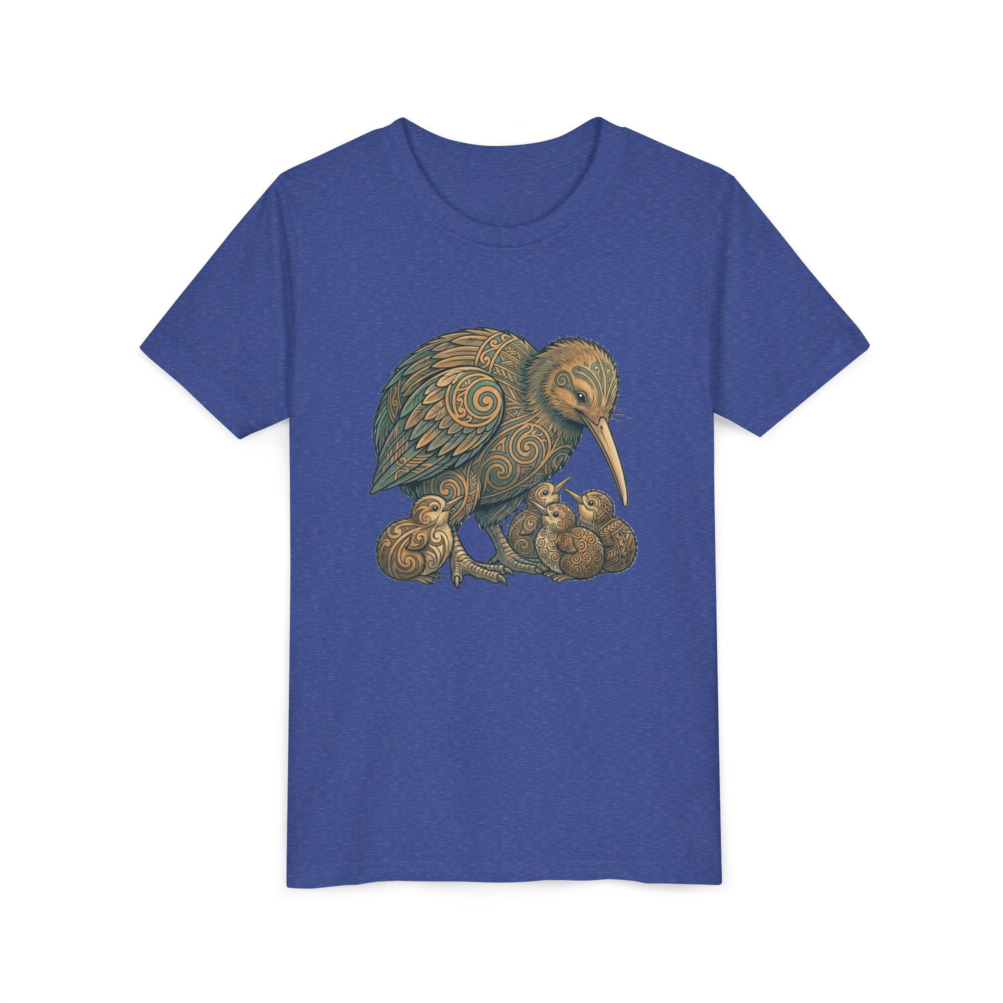 Kiwi Bird Momma & Babies Kids T‑Shirt — Whimsical Kiwi & Chicks Youth Tee