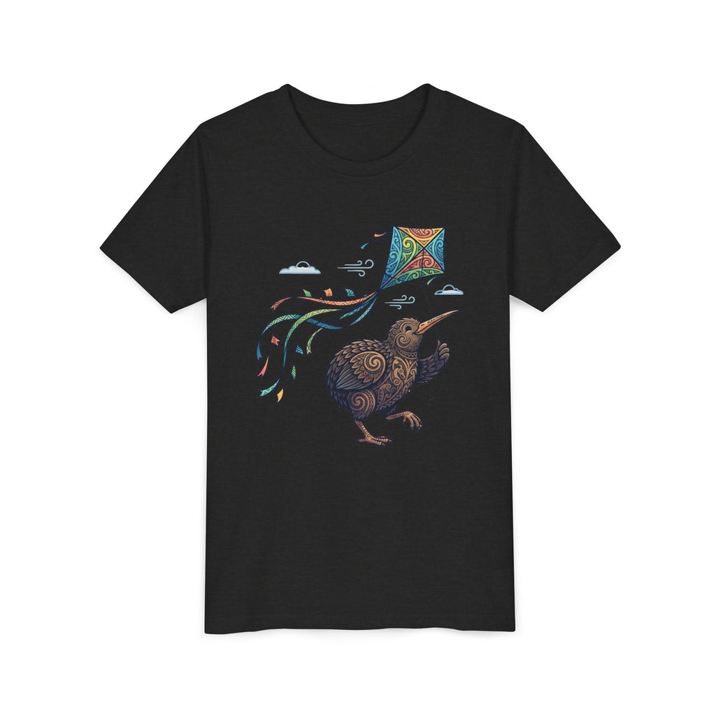 Kiwi Kite Kids Tee — Whimsical New Zealand Bird Graphic Youth Shirt