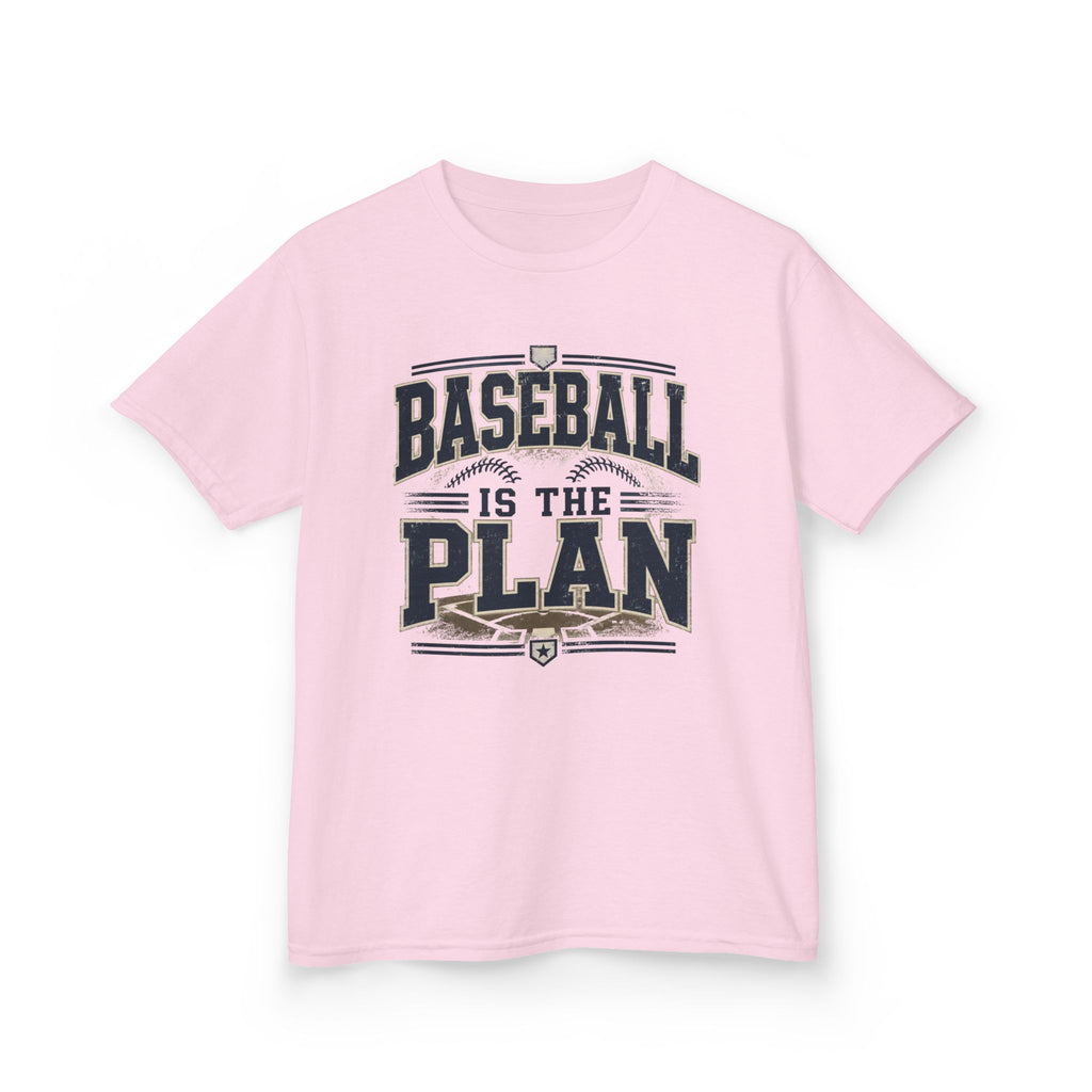 Baseball Is The Plan Kids T‑Shirt — Youth Baseball Graphic Tee