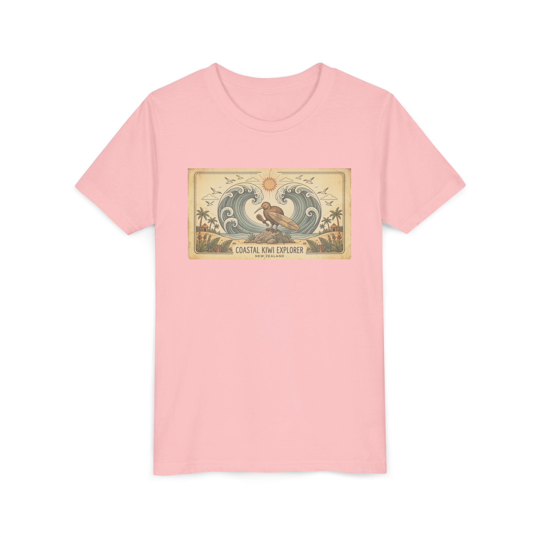 Youth Tee — Coastal Wave Explorer Graphic (Kids Surf Ocean T-Shirt)