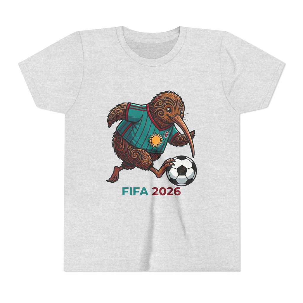 Youth Tee — Kiwi Soccer Player “FIFA 2026” Kids Football Shirt