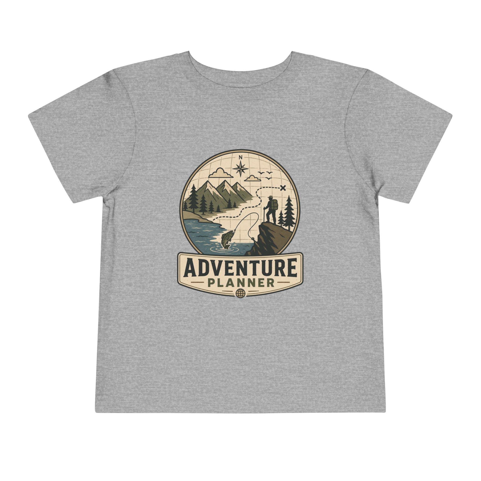 "Adventure Planner" Hiking Graphic Toddler Tee