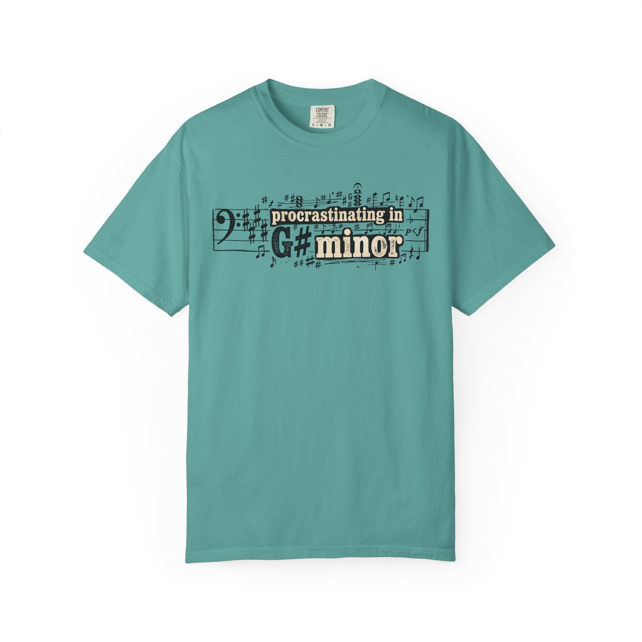 Procrastinating in G# Minor - Funny Cello & Bass Clef T-Shirt