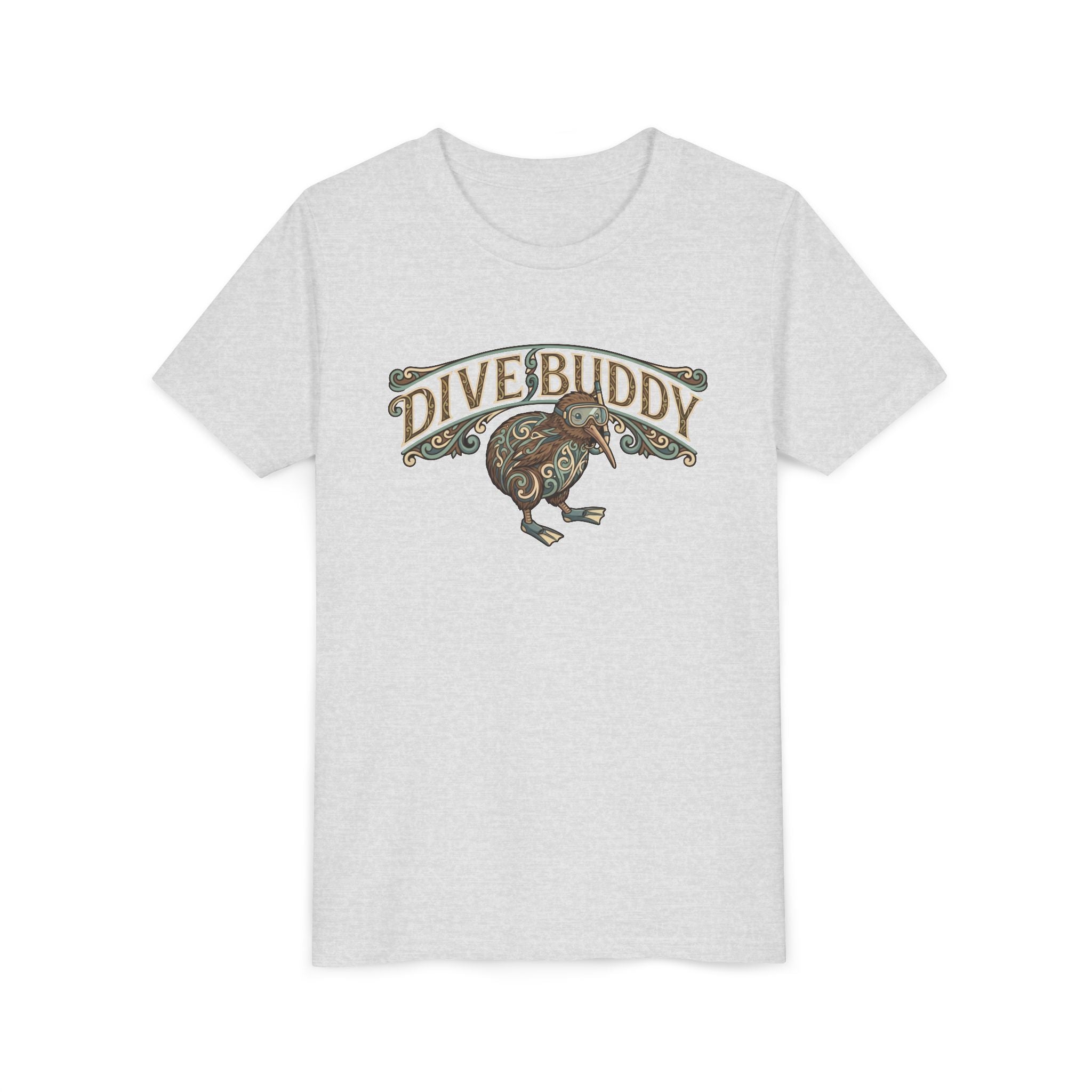 Youth Tee - "Dive Buddy" Kiwi Bird Graphic Kids T-Shirt