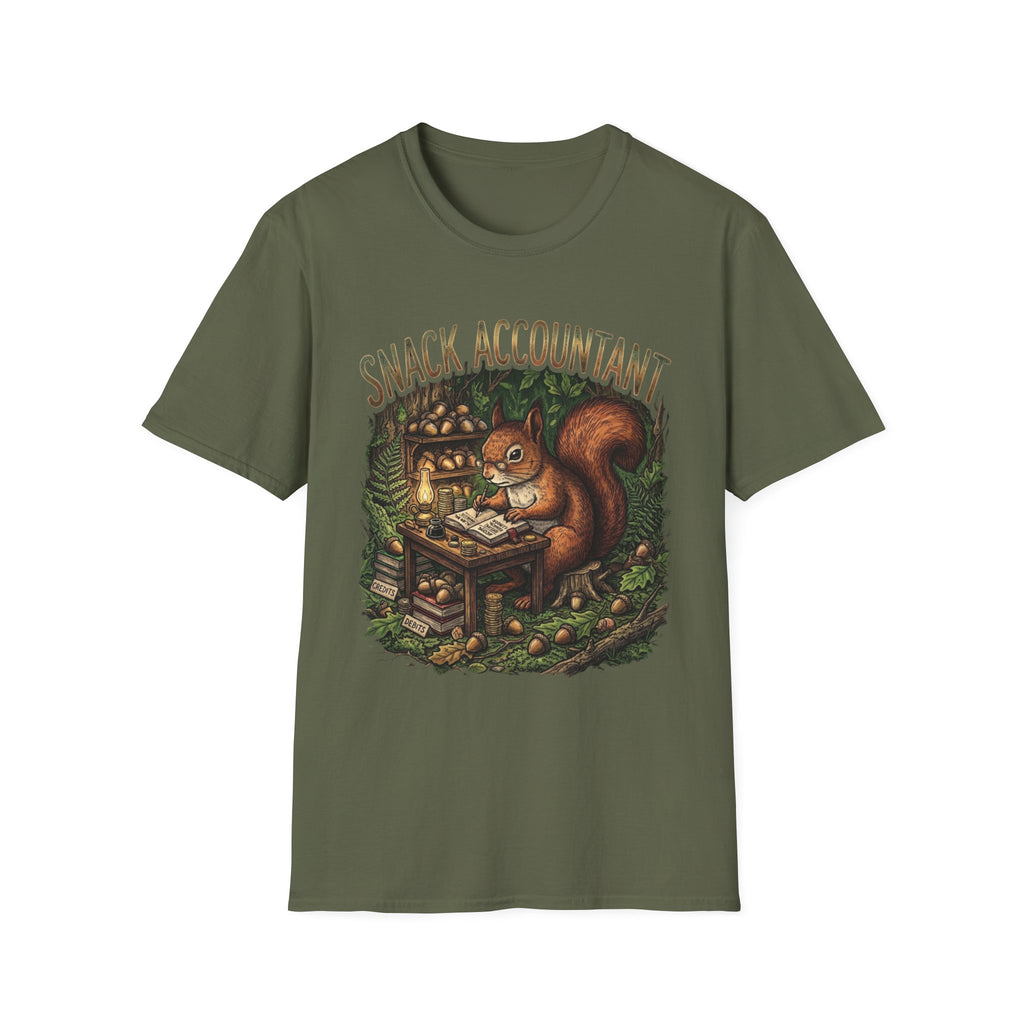 Snack Accountant Squirrel T- +Adult Size