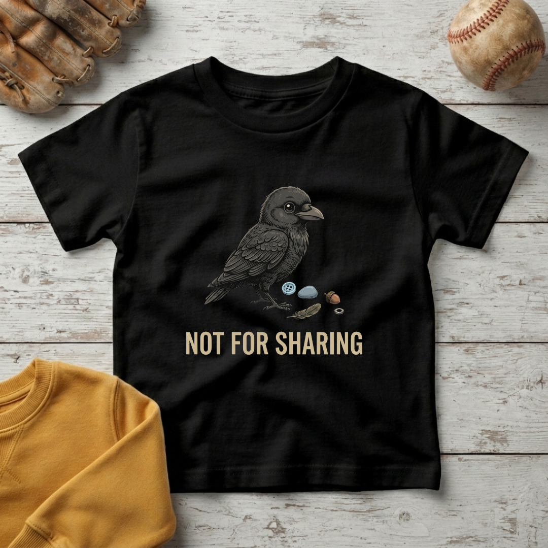 "Not For Sharing" Cute Crow +Toddler T