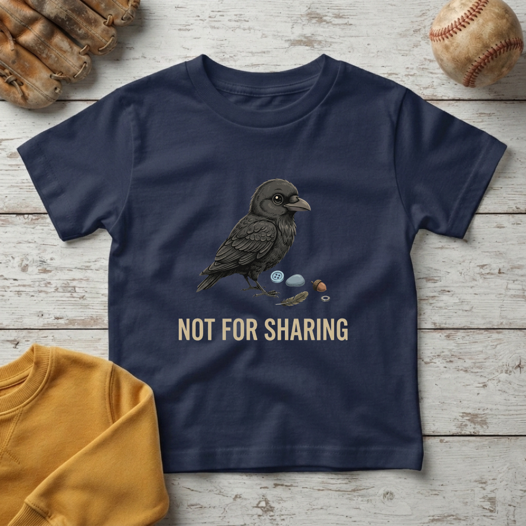 "Not For Sharing" Cute Crow +Toddler T