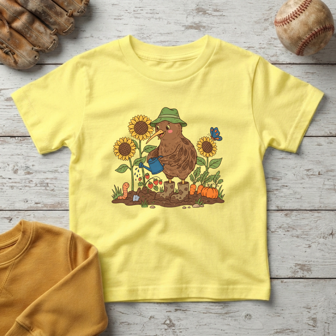 Gardening Kiwi Bird + Toddler Size