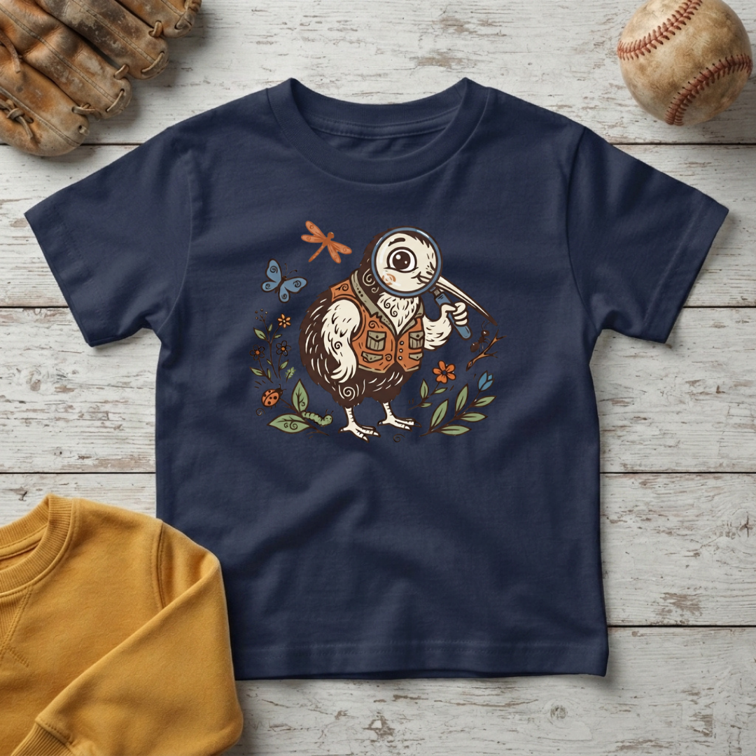 Curious Kiwi Bird Graphic Shirt