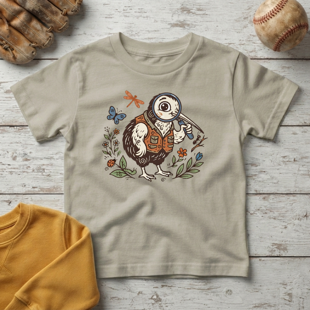 Curious Kiwi Bird Graphic Shirt