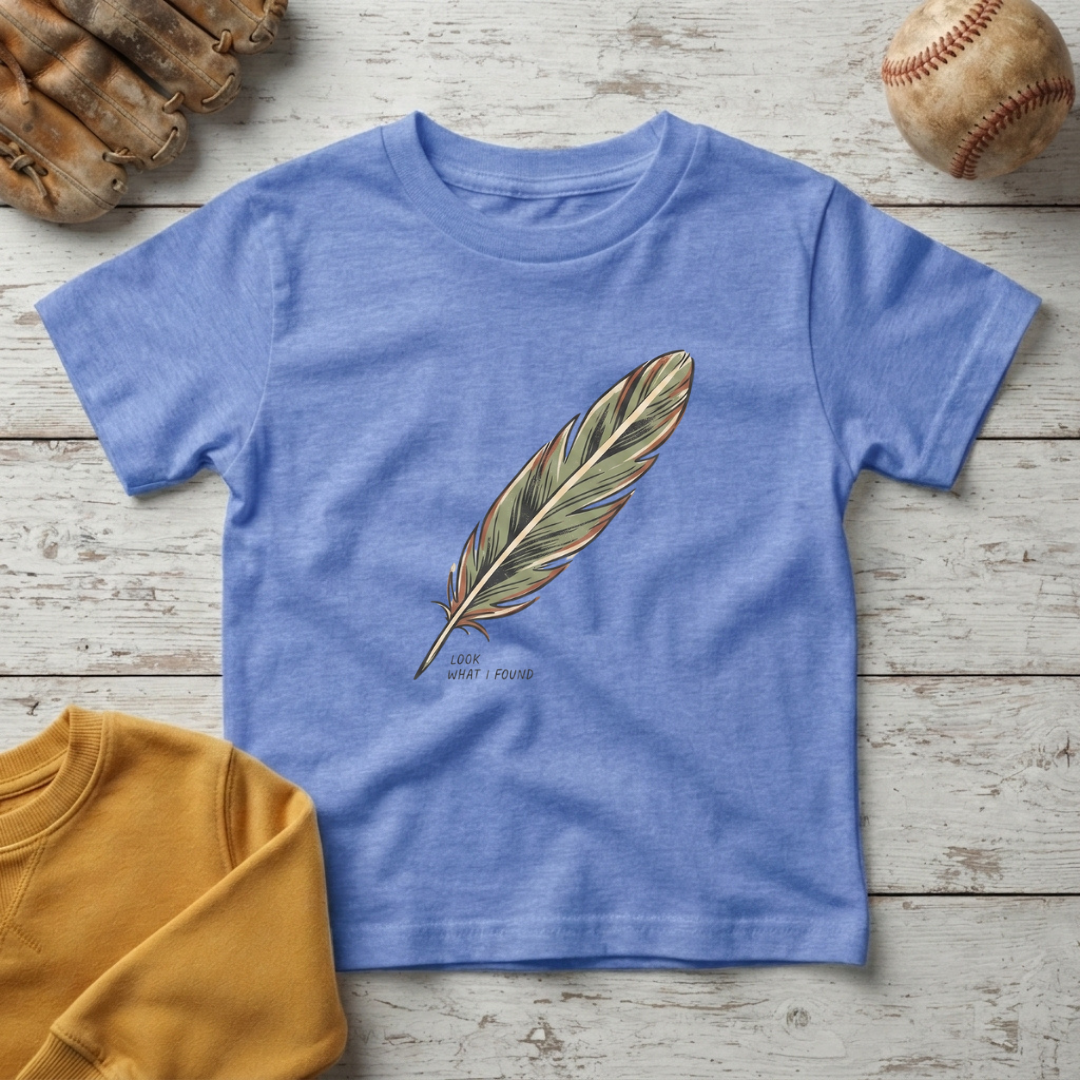 Look What I Found Feather Tee +Toddler Size