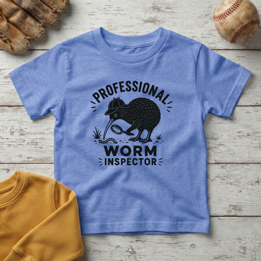 “Professional Worm Inspector” Kiwi Bird +Toddler Size