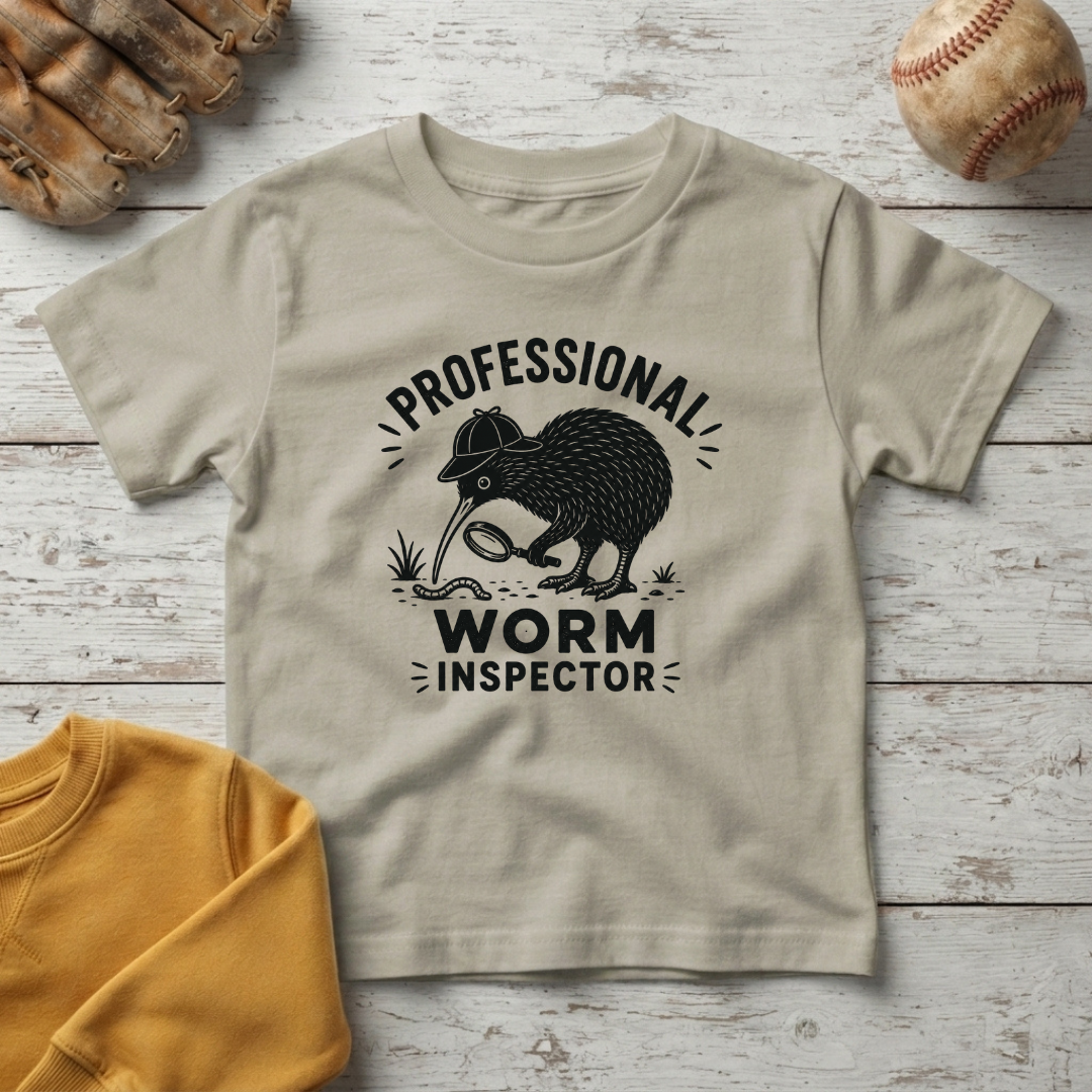 “Professional Worm Inspector” Kiwi Bird +Toddler Size