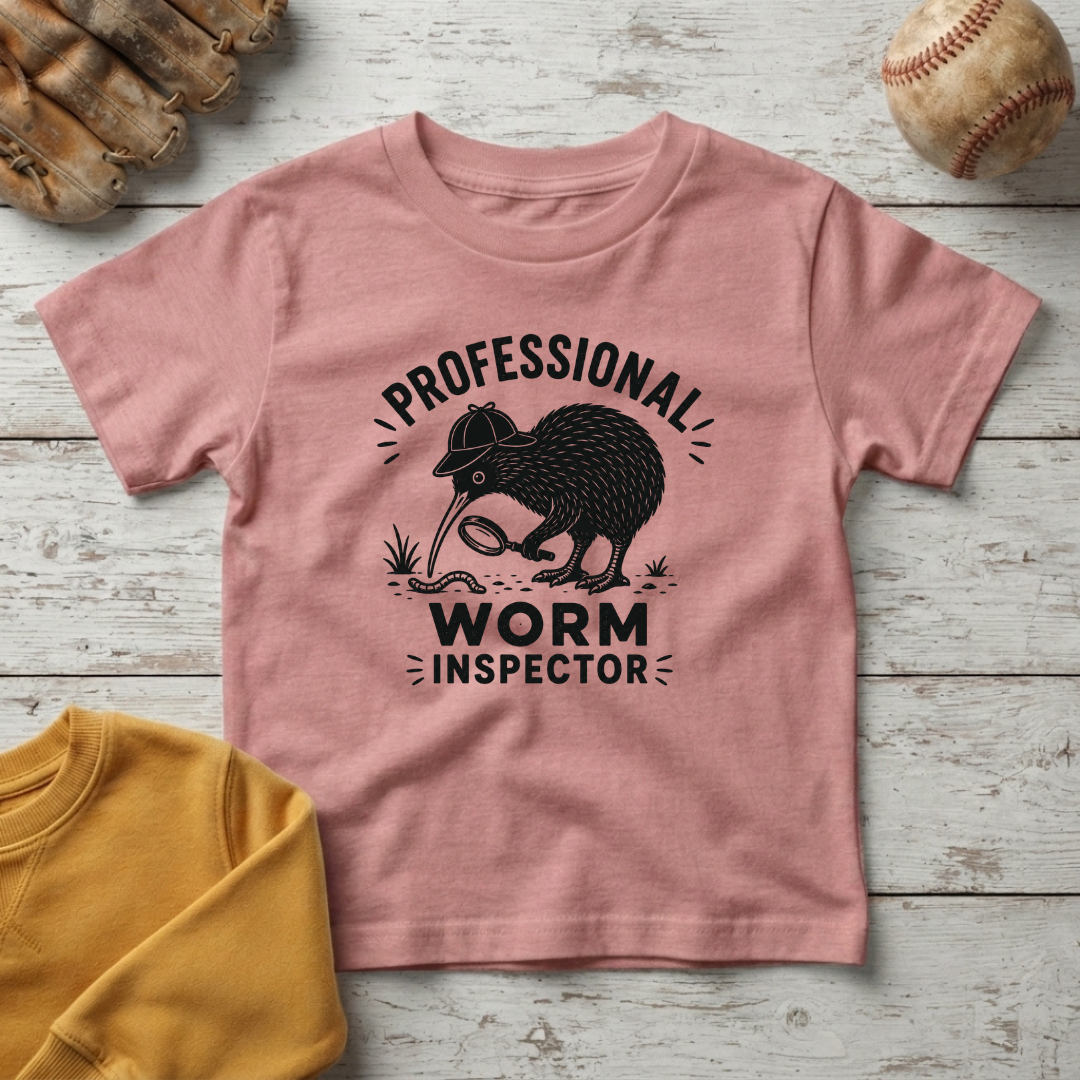 “Professional Worm Inspector” Kiwi Bird +Toddler Size