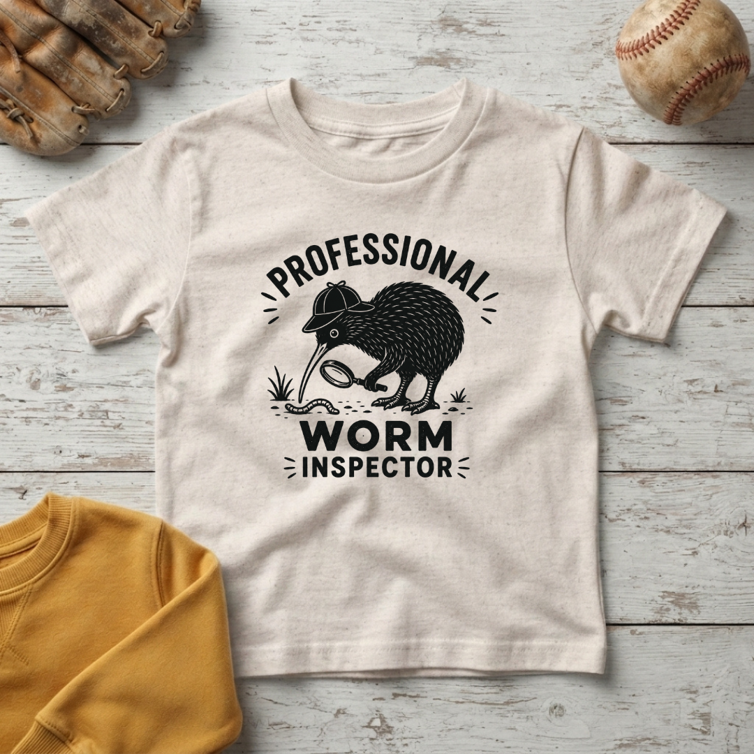 “Professional Worm Inspector” Kiwi Bird +Toddler Size