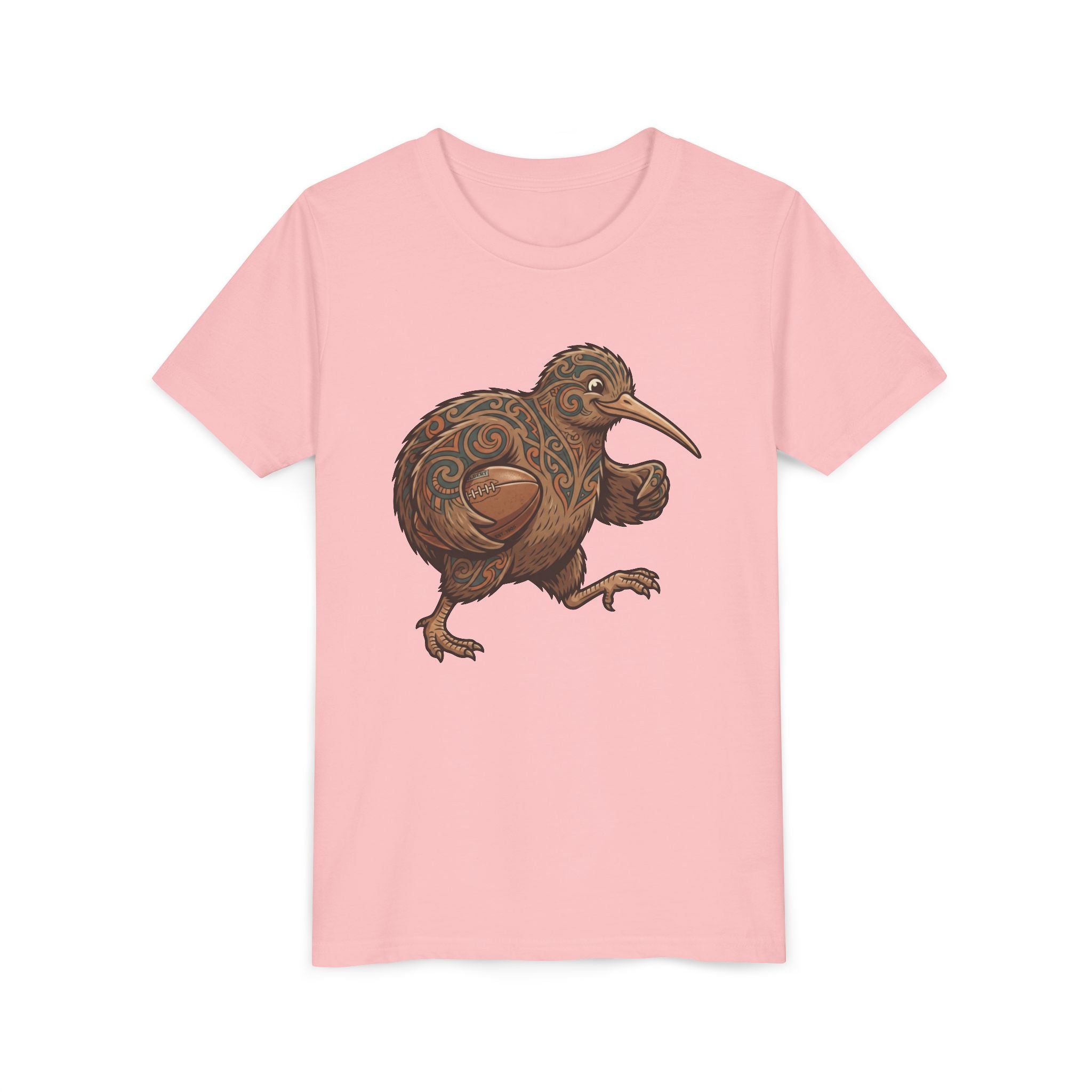 Youth Tee — Whimsical Maori-Style Kiwi Bird Kids Shirt