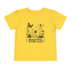 "Beautiful in Every Detail" Floral Butterfly Toddler Garden Tee