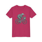 Kids Kiwi Bird Bicycle T‑Shirt – Cute Animal Cycling Graphic Tee for Children