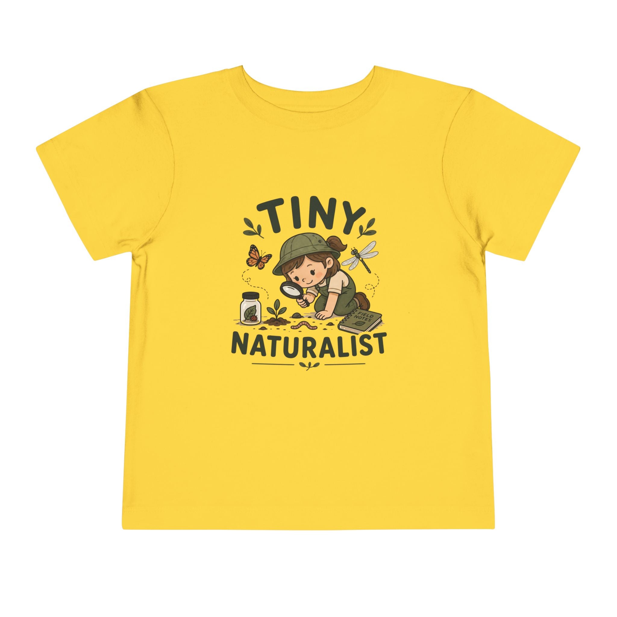 "Tiny Naturalist" Cute Girl Explorer Kids Shirt