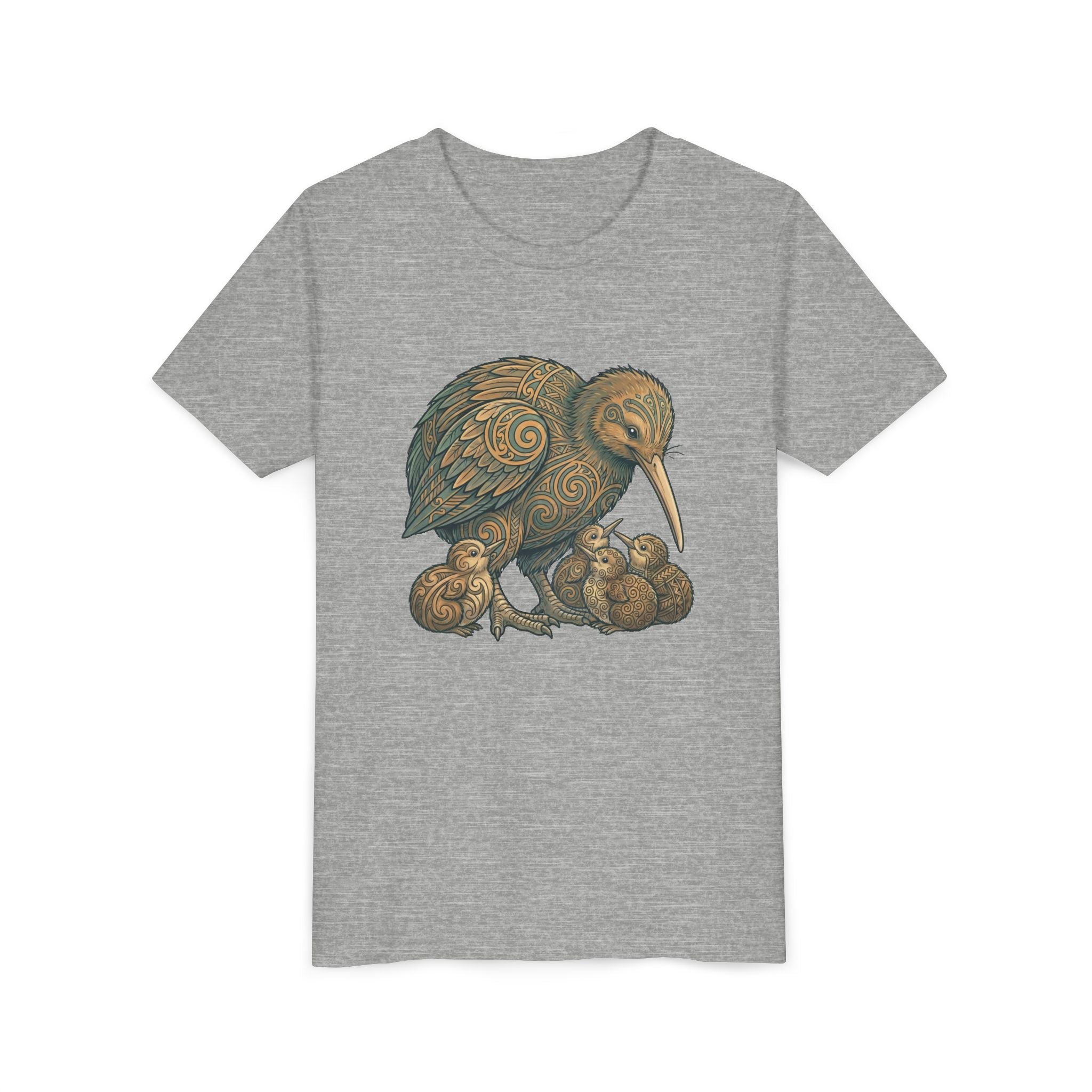 Kiwi Bird Momma & Babies Kids T‑Shirt — Whimsical Kiwi & Chicks Youth Tee